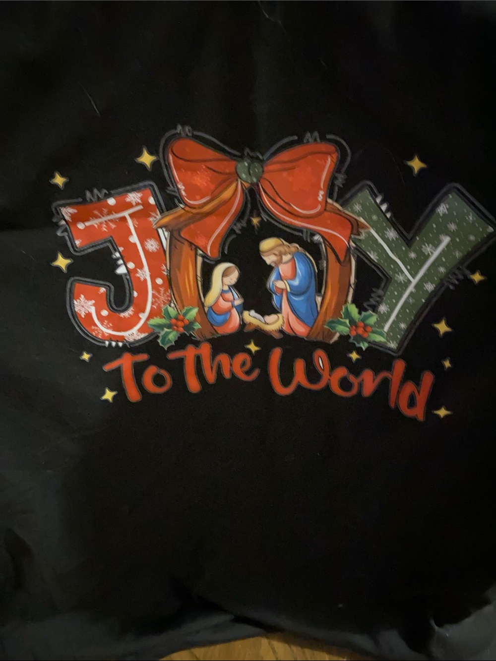 Joy To The World Christmas Tee - Black
